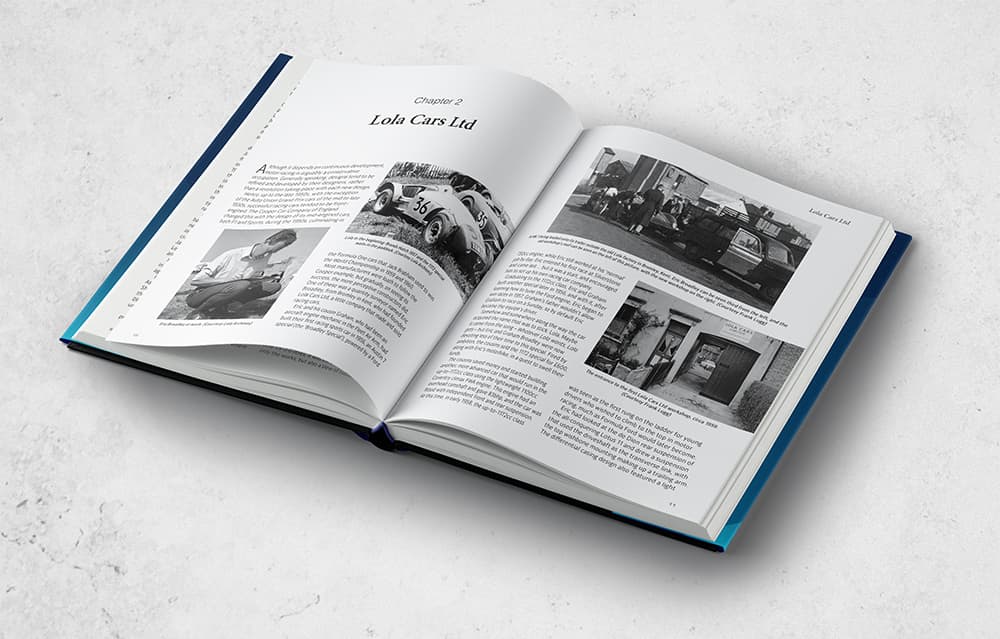 Spread from Lola GT: The DNA of the Ford GT40 by John Starkey